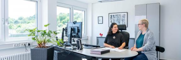 Simone Wallawitz im Beratungsgespräch